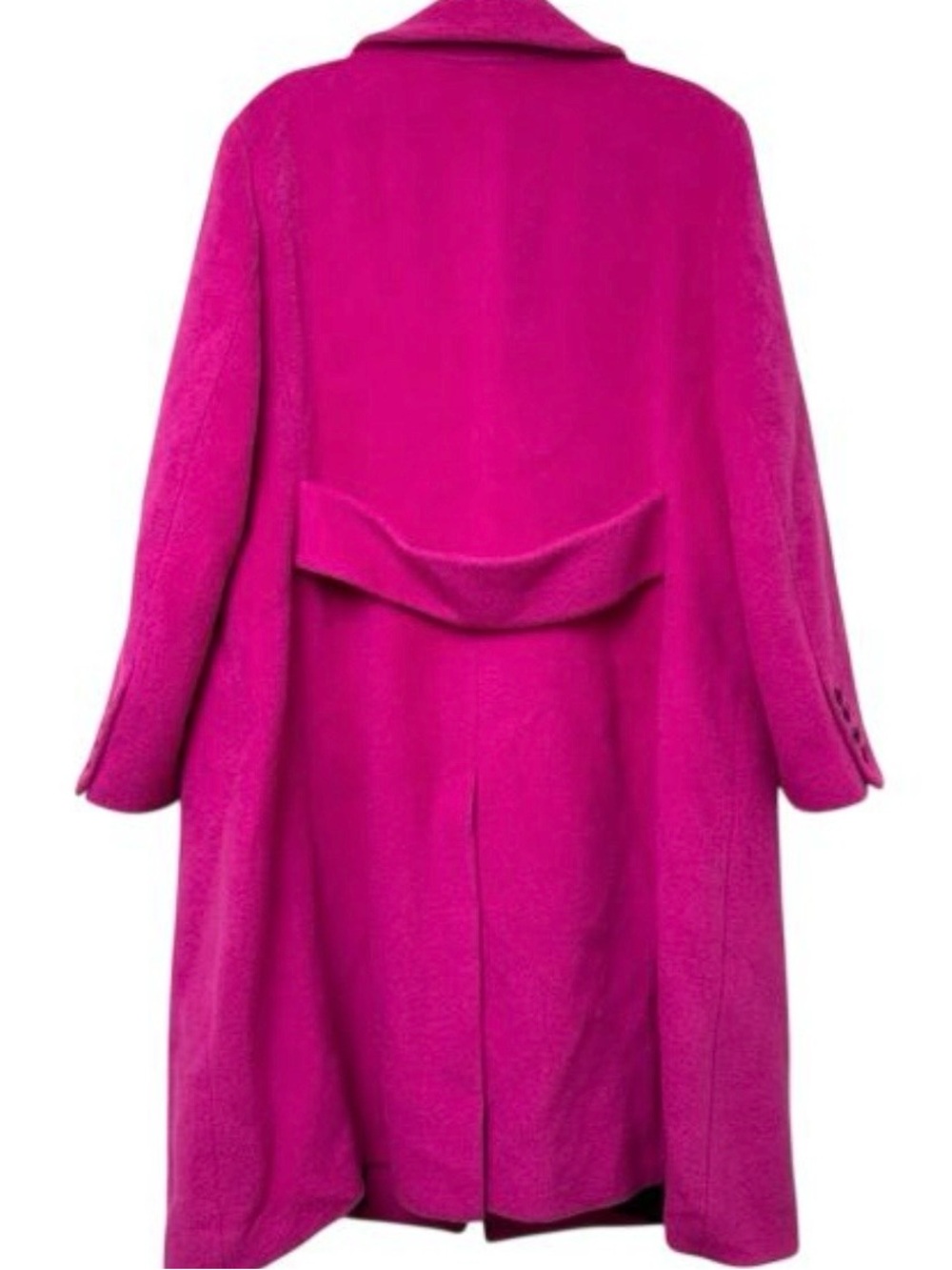 Talbots Bright Fuchsia Wool Pea Coat - Picture 3 of 8